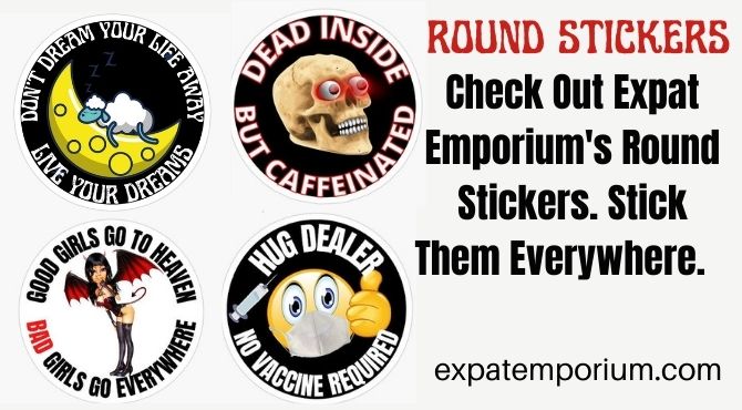 Expat Emporium Round Stickers